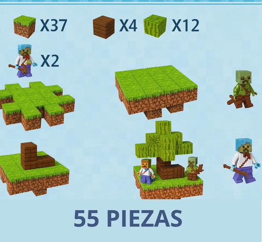 BLOQUES MAGNETICOS MY WORLD 55PCS