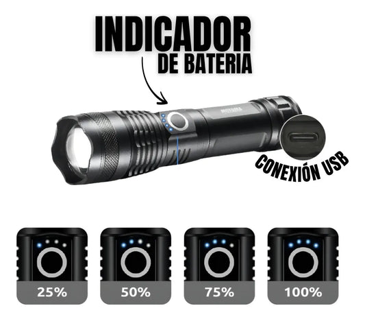 LINTERNA TACTICA RECARGABLE