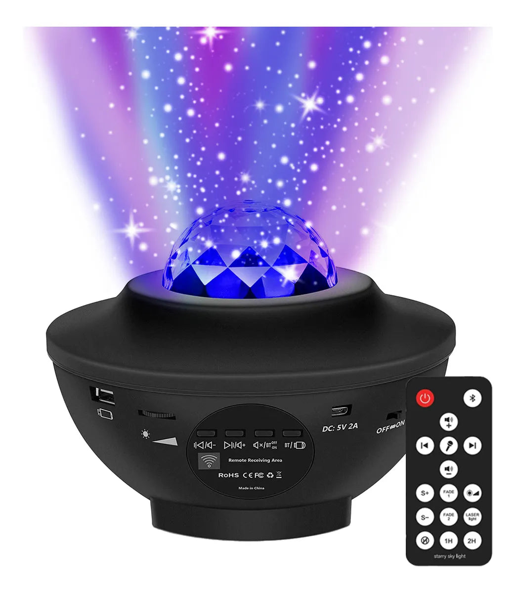 PROYECTOR GALAXIA PARLANTE BLUETOOTH LUZ DE NOCHE