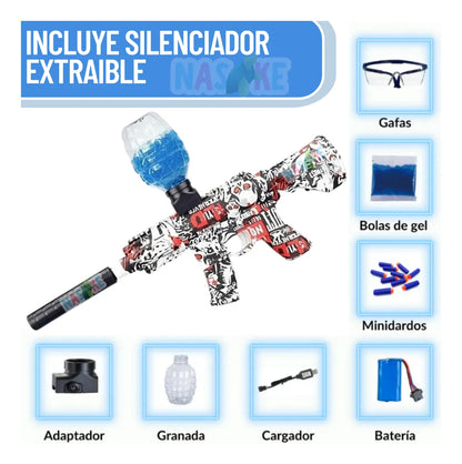 ARMA AK47 LANZA DARDOS Y BALINES HIDROGEL