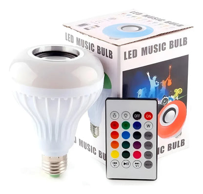 LAMPARA LED 12W RGB FOCO PARLANTE BLUETOOTH