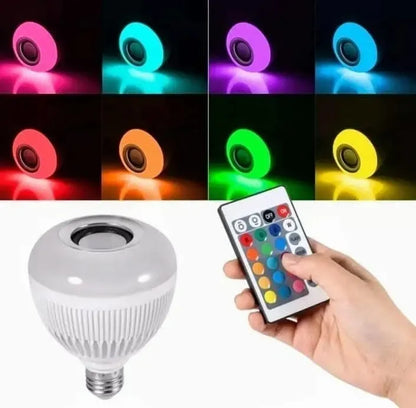 LAMPARA LED 12W RGB FOCO PARLANTE BLUETOOTH