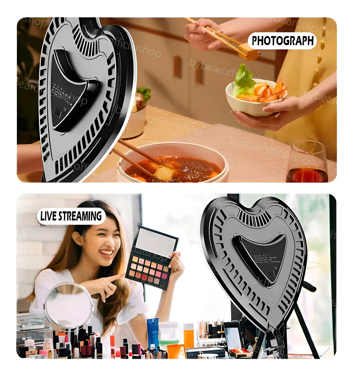 LUZ ARO CORAZON LED PANEL 3 TONOS