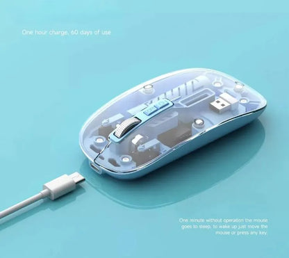 MOUSE TRANSPARENTE INALAMBRICO RECARGABLE