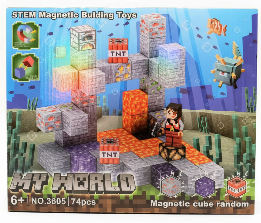 BLOQUES MAGNETICOS MY WORLD 74PCS