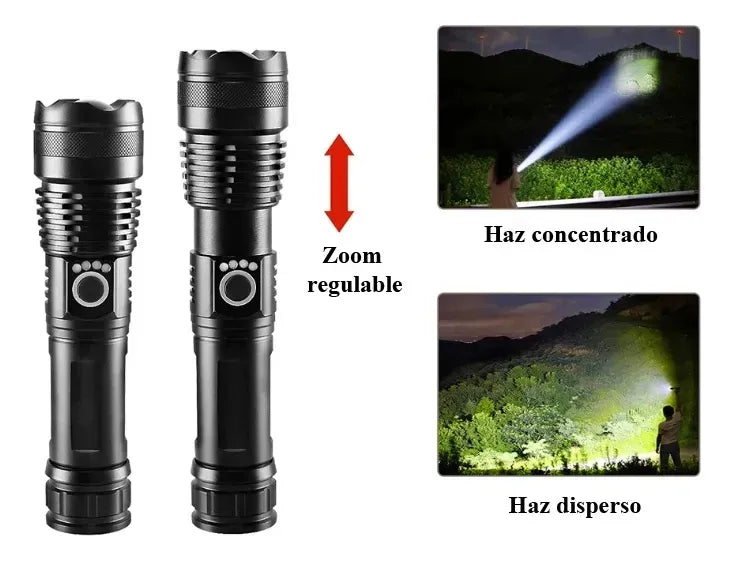 LINTERNA TACTICA RECARGABLE