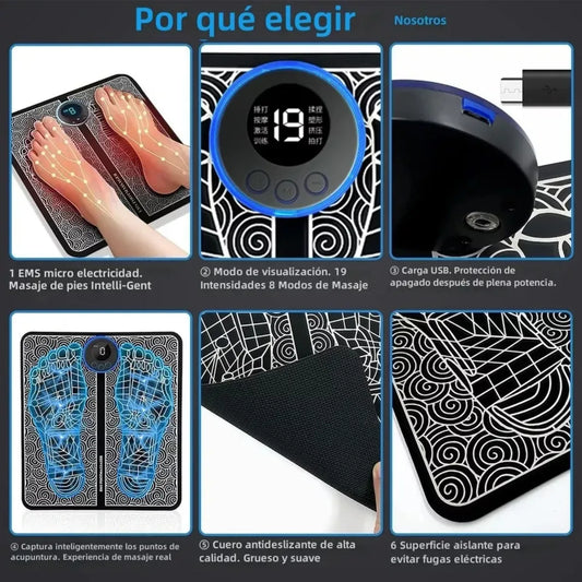 MASAJEADOR DE PIES ELECTRO ESTIMULACION